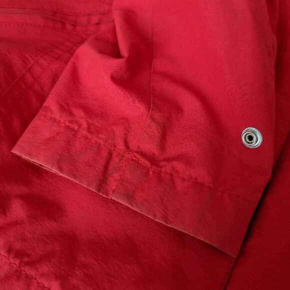 Vintage Bright Red Raincoat Windbreaker by Cherokee Size S - Picture 9 of 10